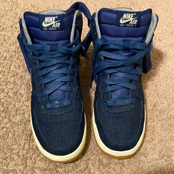 High Top Nike Air Force Denim High Denim Air Force 1s High Top